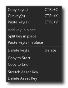 Dope Sheet Right Mouse Button Menu For Asset Tracks