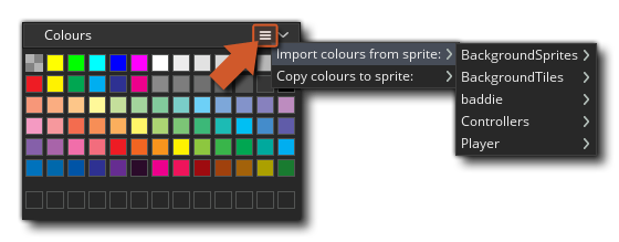 Image Editor Colour Picker Options