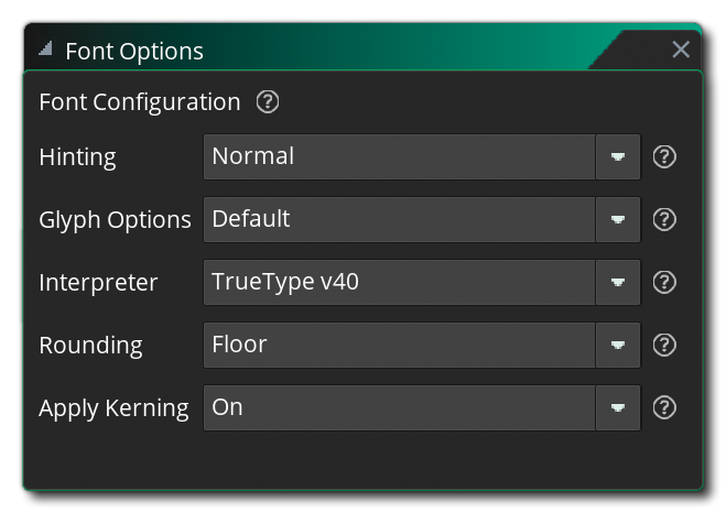 Font Options Editor