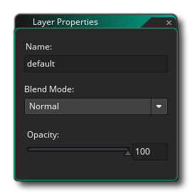 Image Editor Layer Properties