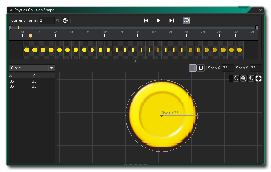 Object Editor Physics Shape Editor