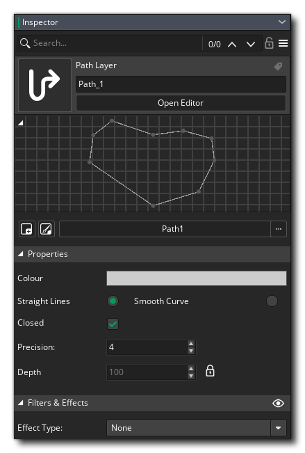 Room Layer Path properties