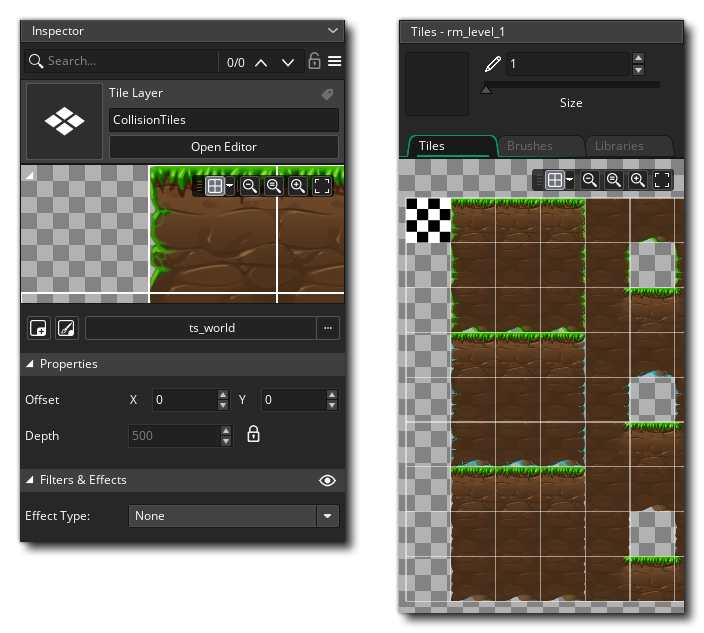 Room Layer Tile properties