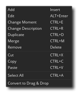 Timeline RMB Menu