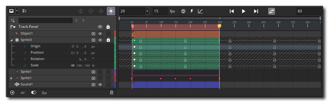 Locked And Invisible Tracks In The Dope Sheet