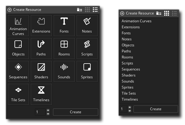 Create Asset Window