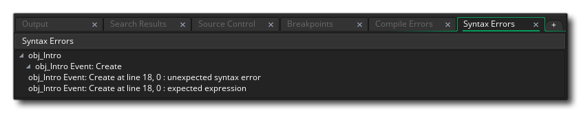 Syntax Errors