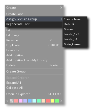 Fonts RMB Menu