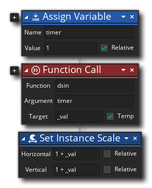 GML VisualActions To Change Sprite Scale