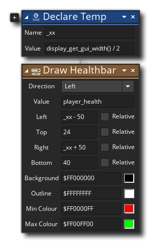 GML VisualFor The Draw GUI Event To Draw A Healthbar