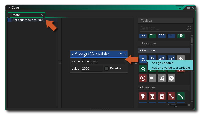 GML Visual Assign Variable