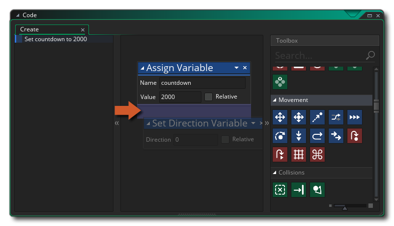 GML Visual Set Direction Variable