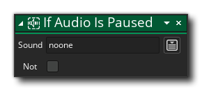 If Audio Is Paused Action