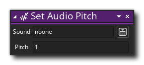 Set Audio Pitch Action