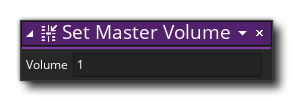 Set Master Volume Action