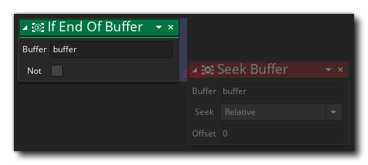 End Of Buffer drop actions