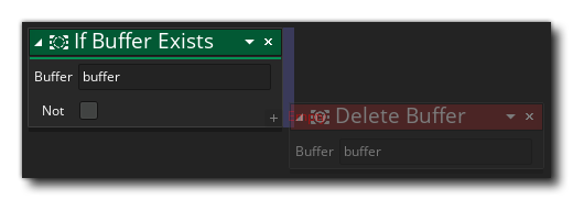 Buffer Exists drop actions