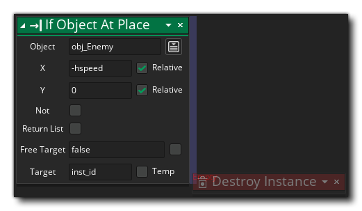 If Object At Place drop actions