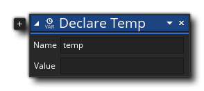 Declare Temporary Variable Action