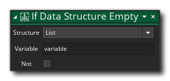 If Data Structure Empty Action