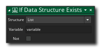 If Data Structure Exists Action