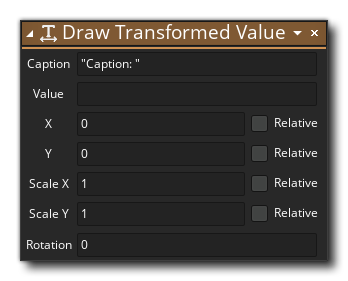 Draw Transformed Value Action