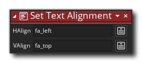 Set Text Alignment Action