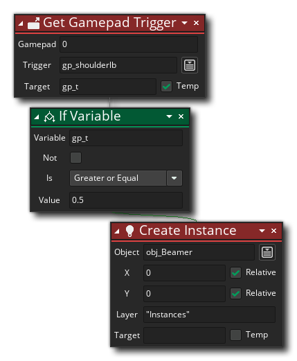 Get Gamepad Trigger Example