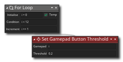 Set Gamepad Button Threshold Example