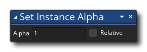 Set Instance Alpha Action