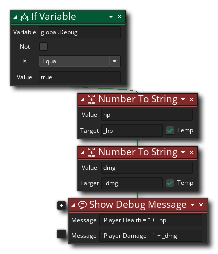 Show Debug Message Example