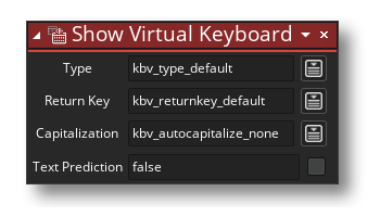 Show Virtual Keyboard Action