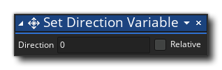 Set Direction Variable Action