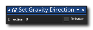 Set Gravity Direction Action