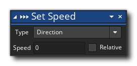 Set Speed Action