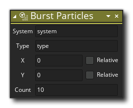 Burst Particles Action