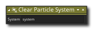 Clear Particle System Action