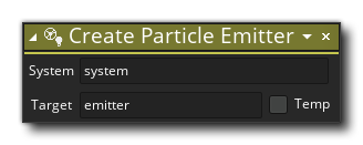 Create Particle Emitter Action