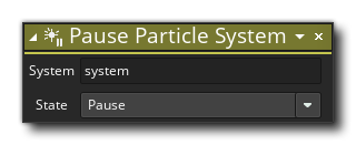 Pause Particle System Action