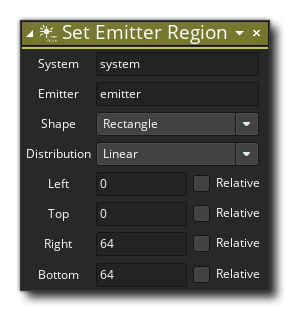 Set Emitter Region Action