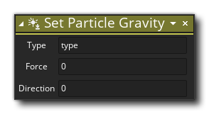 Set Particle Gravity Action