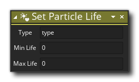 Set Particle Life Action