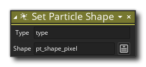 Set Particle Shape Action