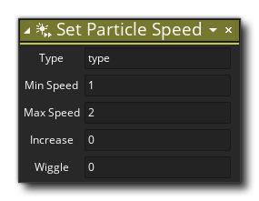 Set Particle Speed Action