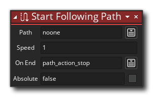 Path Start Action