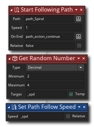Set Path Speed Example