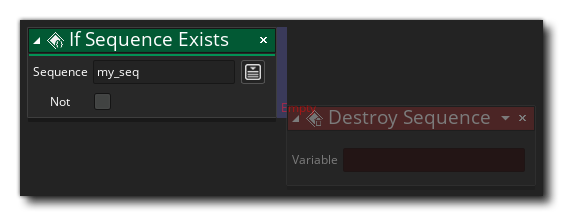 If Sequence Exists dropping actions example