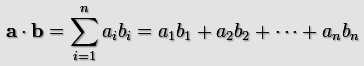 Dot Product formula