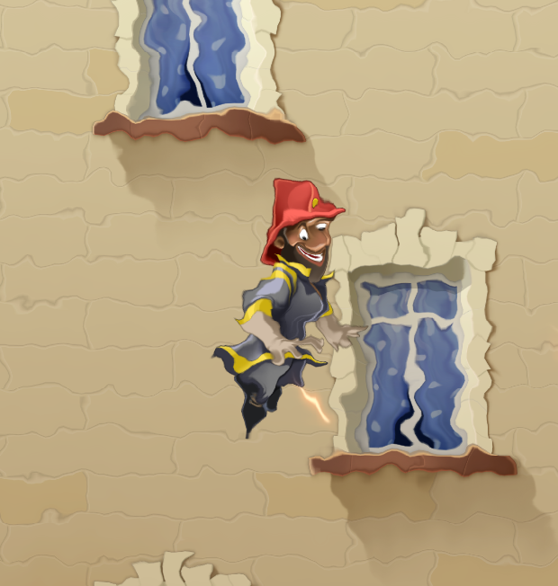 Fire Jump man is woozy with the universe