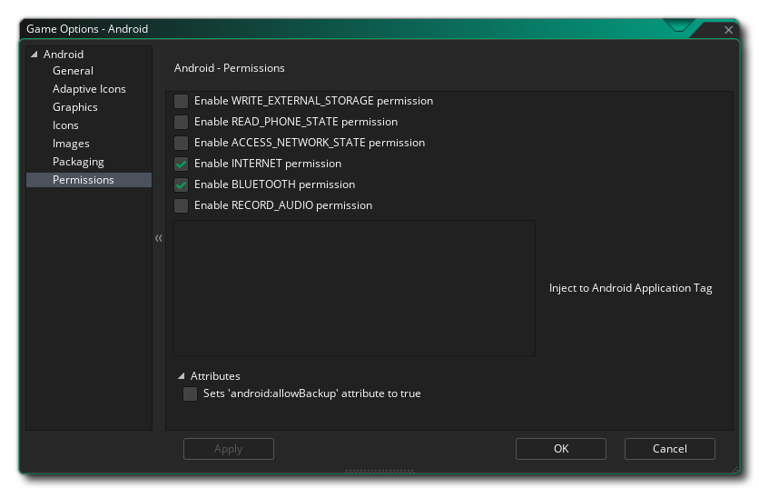 Android Permission Options